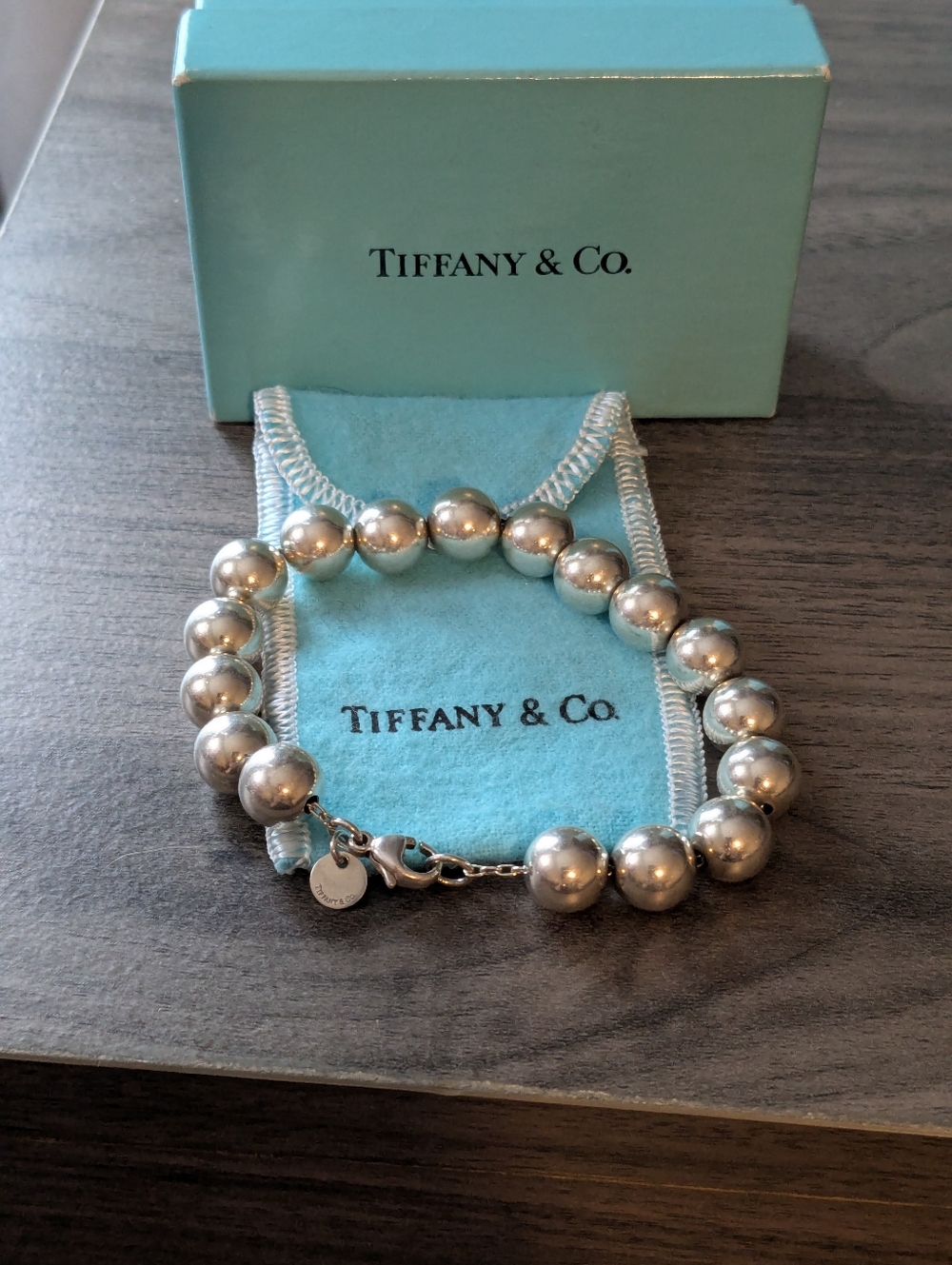 Tiffany & Co. Polished Silver Bead Bracelet
